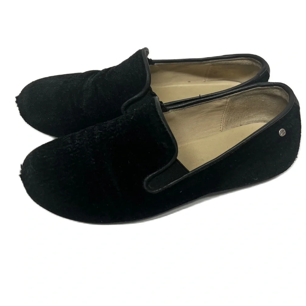 Manuela da juan kids black velvet dressy shoes size 12.5